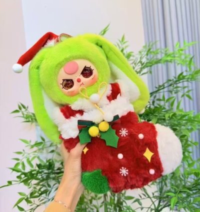 Baby three Christmas hanging card plush