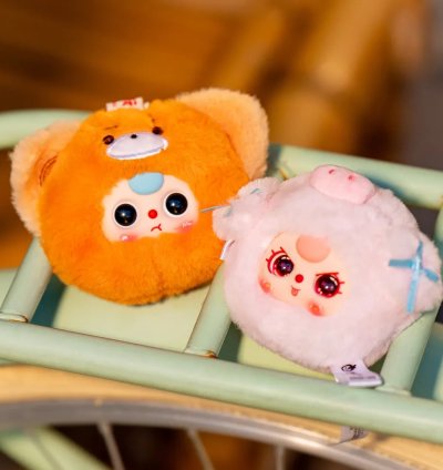 babythree mini animal head Plush Toy Doll Blindbox