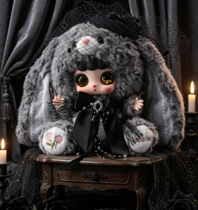 Kebidou - Nai Fu  Bunny Sauce 600% v3 Rabbit Whispers in the Flowers series  Plush Toy Doll Blind Box
