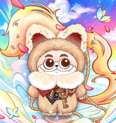 Gismow - Moon Scale Qiji Co branded Limited Edition Plush Doll Vinyl Hanging Card Collection