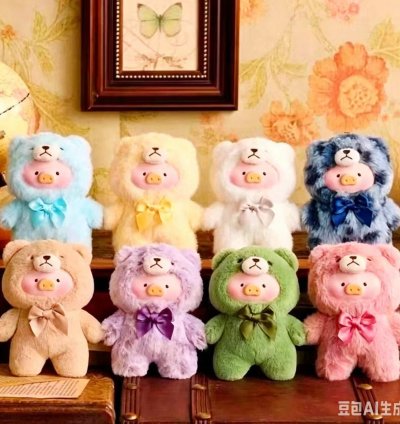 Canned Pig LuLu - Retro Teddy Toy Store Vinyl Fleece Pendant Entertainment Collectibles